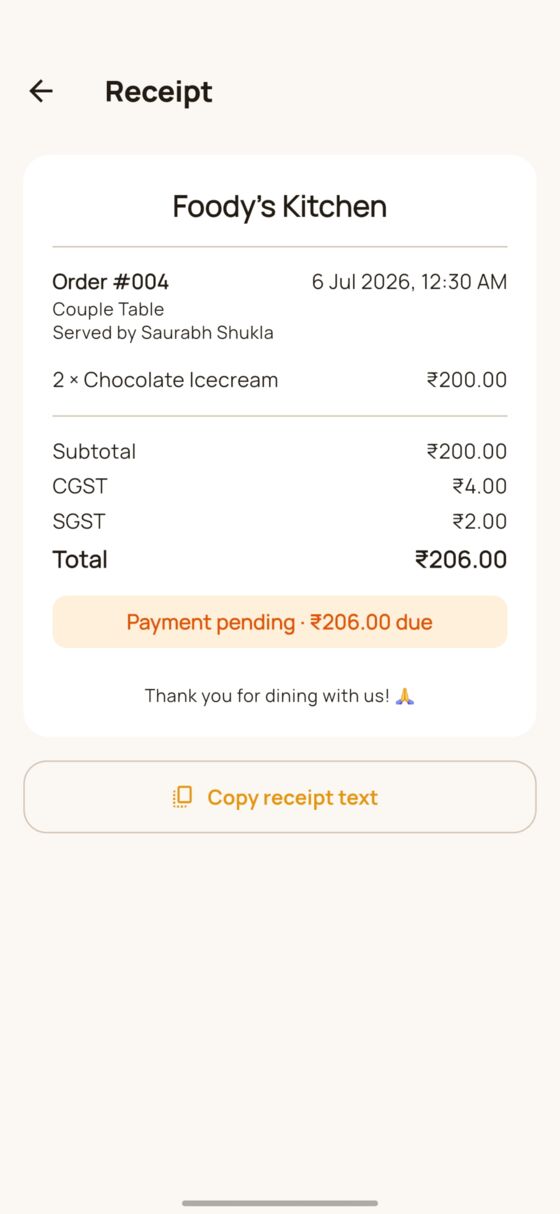 DinePilot analytics showing top-selling items by quantity and revenue